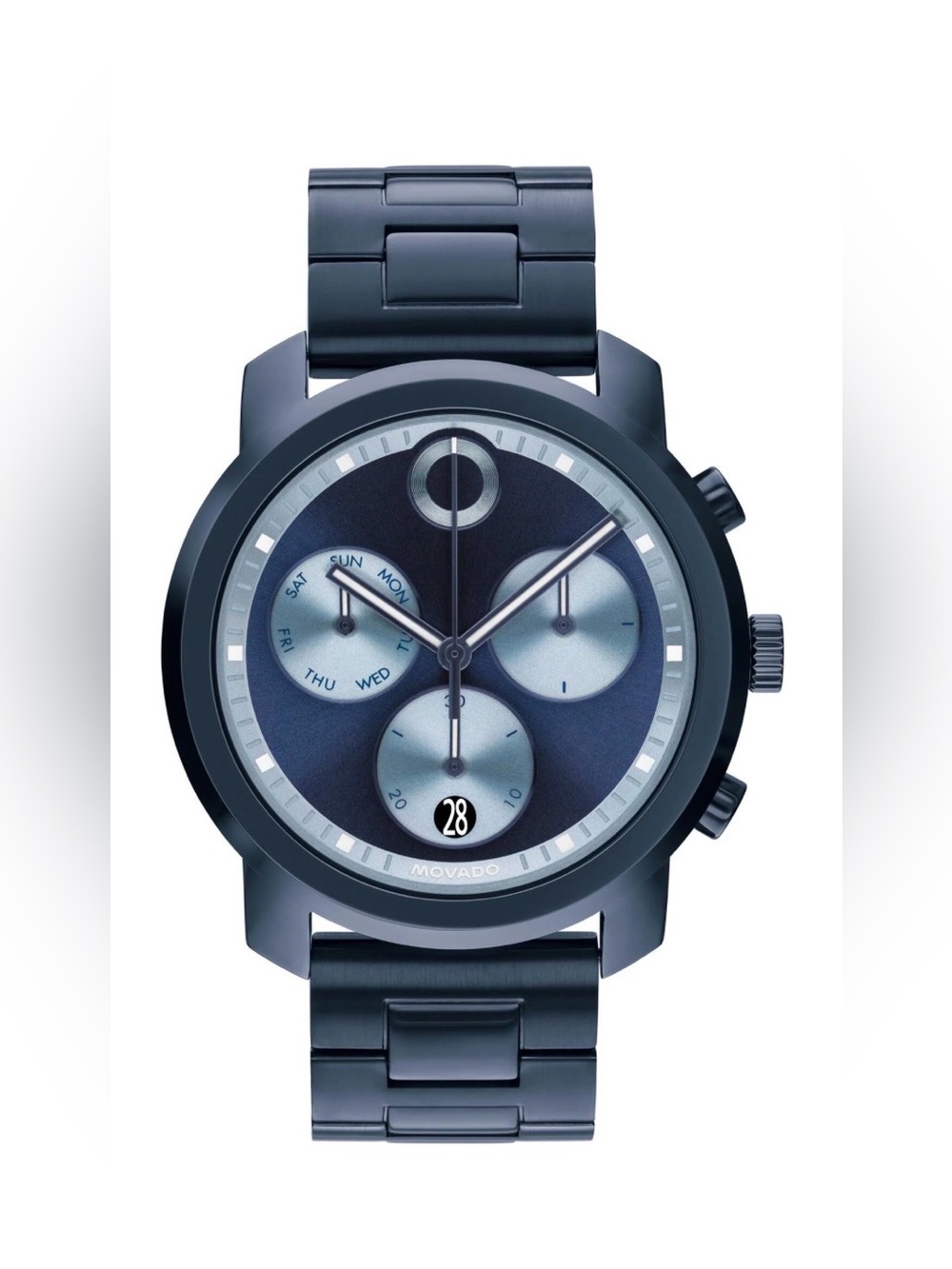 New Movado Bold Trend Propel Men’s Blue Chronograph Watch 3601044